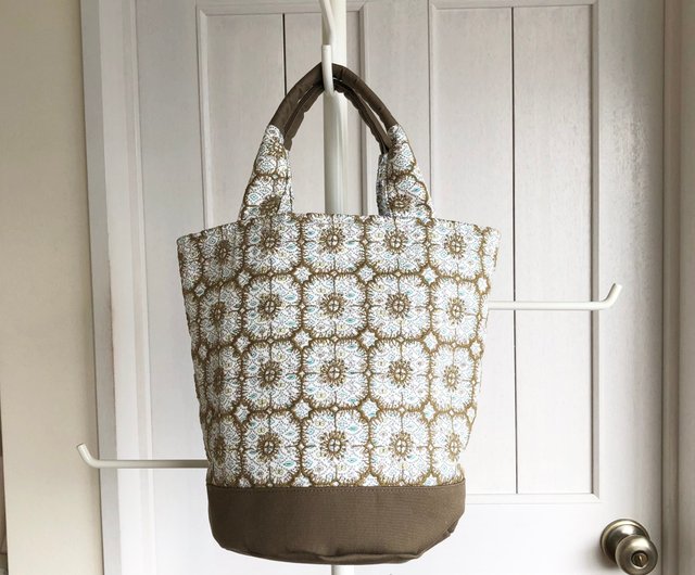 受注製作 Dカン付きバケツ型トートバッグ ミナペルホネン アネモネ