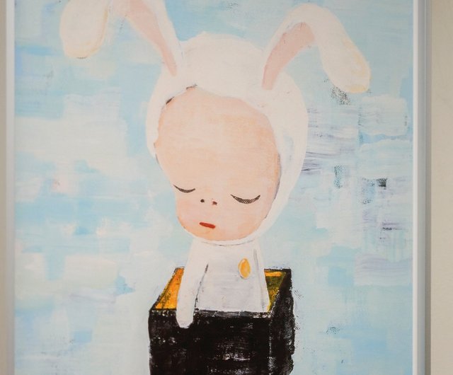 奈良美智 額装 ペイント ポスター ハレクラニ 奈良美智 額装 ペイント