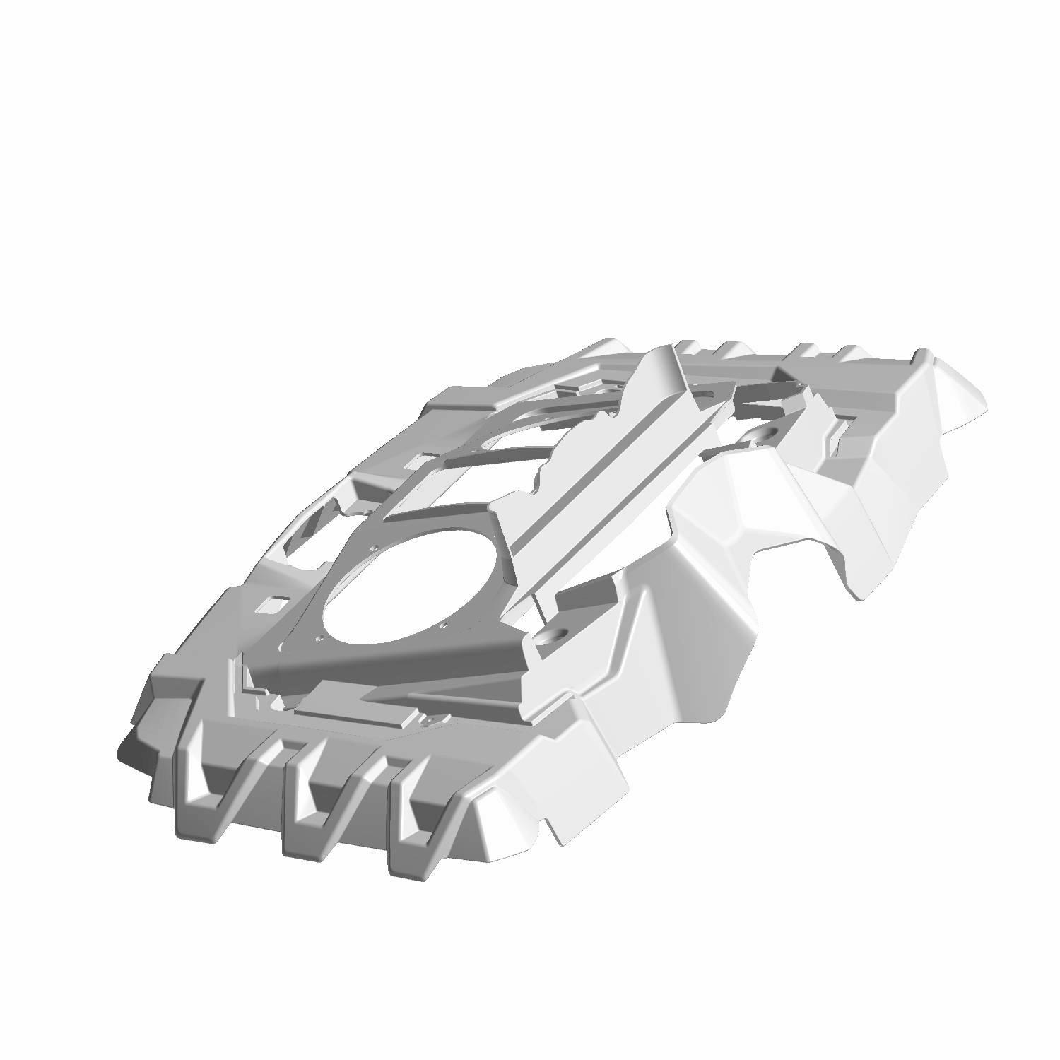 Radiator Shroud, Lower, Gloss Black, Part 5451986-070 | Polaris