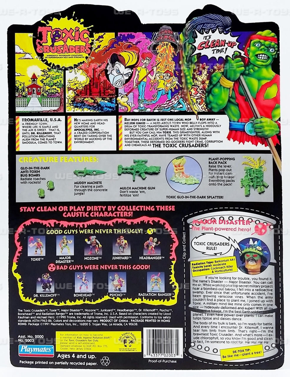 Playmates Toxic Crusaders Major Disaster Action Figure No. 2003