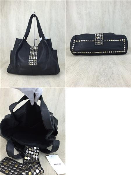 TRES(トレ) / トレ/スタッズハンドバッグ/レザー/BLK/レディース