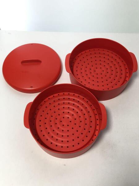 Tupperware(タッパーウェア) / 蒸し器/スチームイット/RED/2段 | 中古