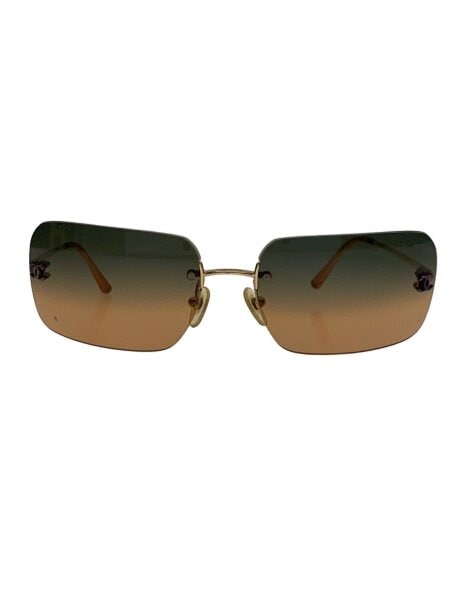 CHANEL(シャネル) / ココマーク/ラインストーン/リムレス/サングラス