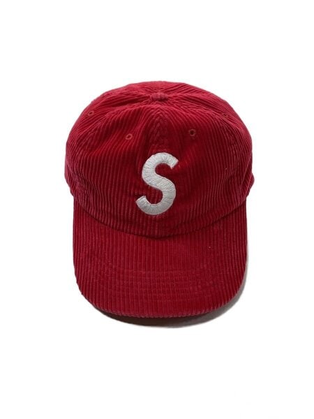 シュプリーム Supremeコットン綿100% Sロゴフリーサイズキャップ帽子赤
