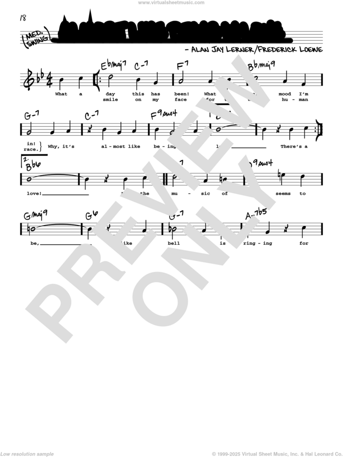 ボーカルビッグバンド譜面：ALMOST LIKE BEING IN LOVE