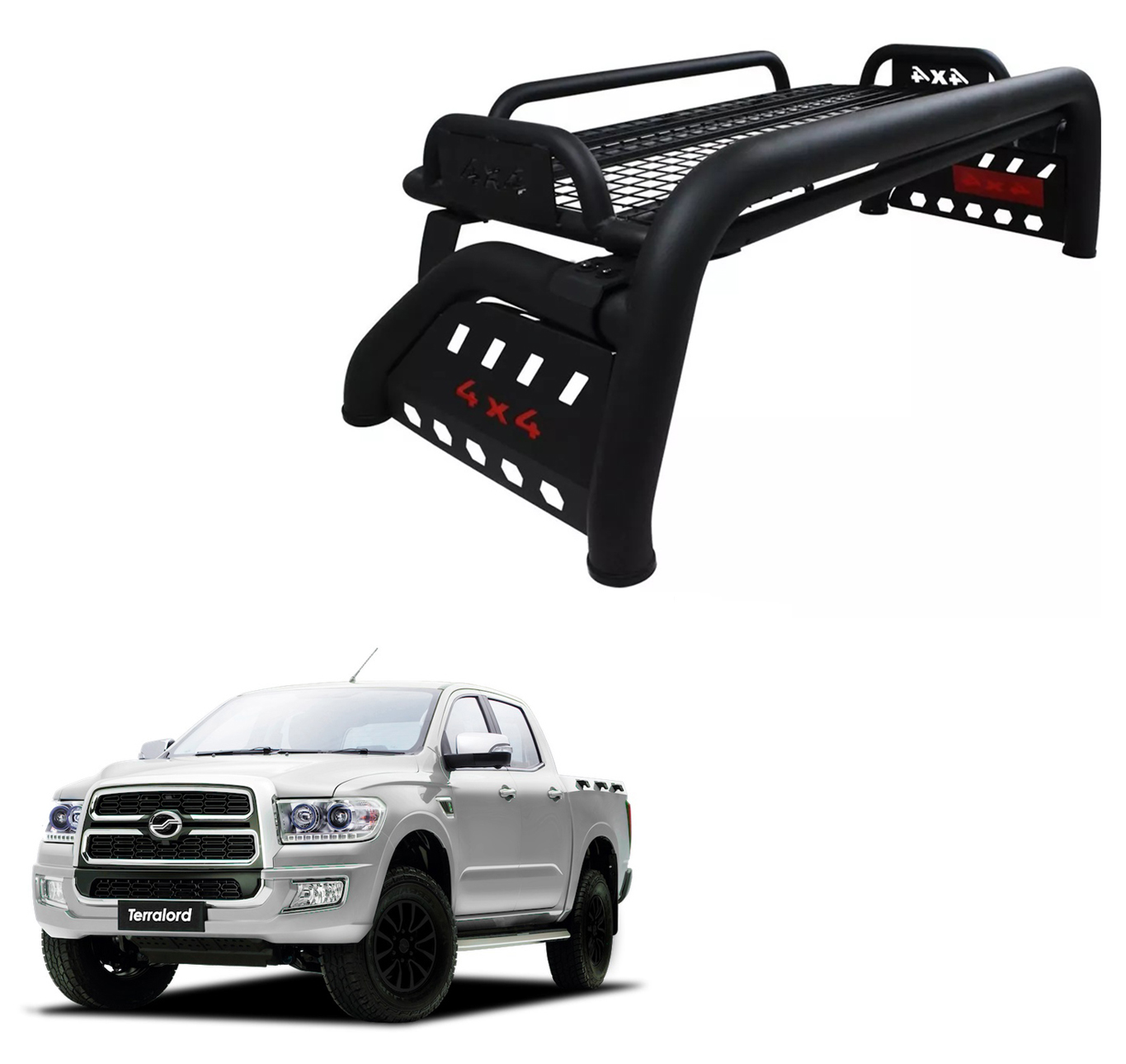 Barra Antivuelco Negro Matte 4x4 Zx Auto Terralord