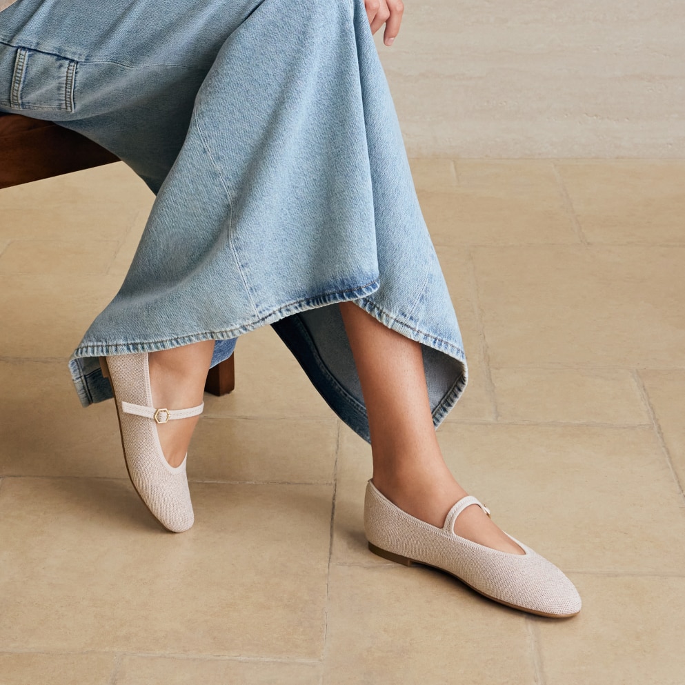 Almond-toe Mary Janes AdaptAll™（Nelly), Rose gold, EU35 | VIVAIA
