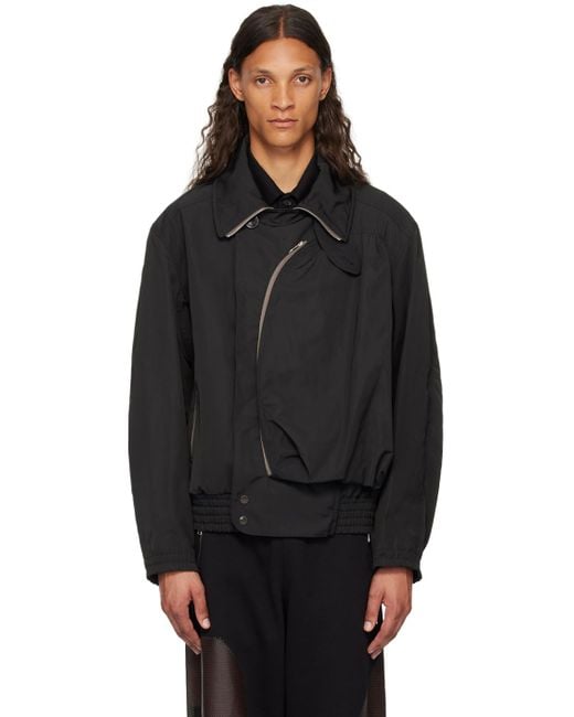 メンズ Dries Van Noten パデッド ジャケット ブラック | Lyst