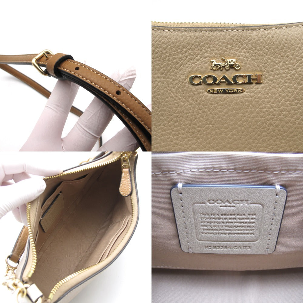 COACH コーチ テリ 2WAYショルダーバッグ カラーブロック ベージュ