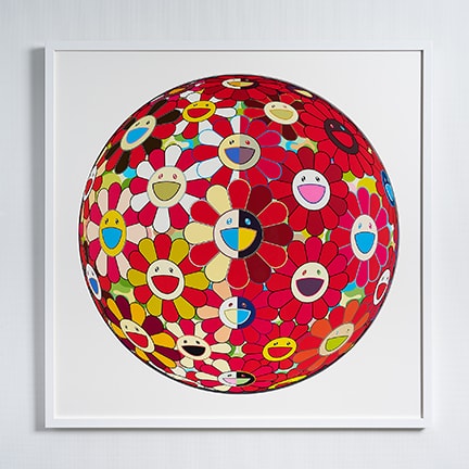 村上 隆 Takashi Murakami フラワーボール レッド (3D) 魔笛 | ONLINE