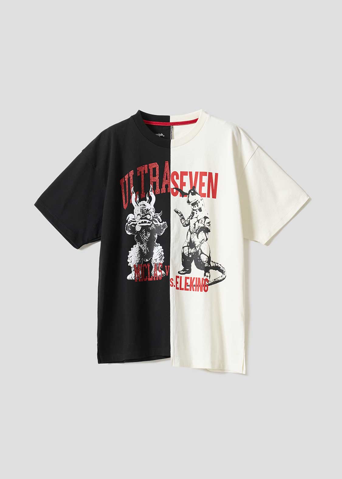ミクラスVSエレキング ｜切替ビッグシルエットTシャツ｜ユニセックス