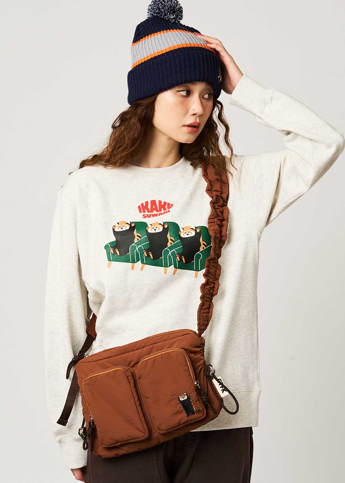 イカク｜ギャザークロスショルダーバッグ｜ユニセックス｜グラニフ