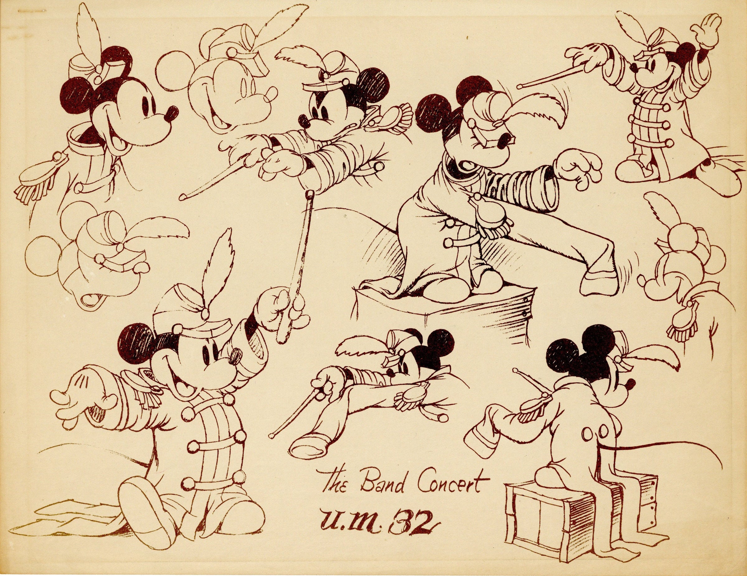 The Band Concert Model Sheet: Mickey Mouse – Choice Fine Art