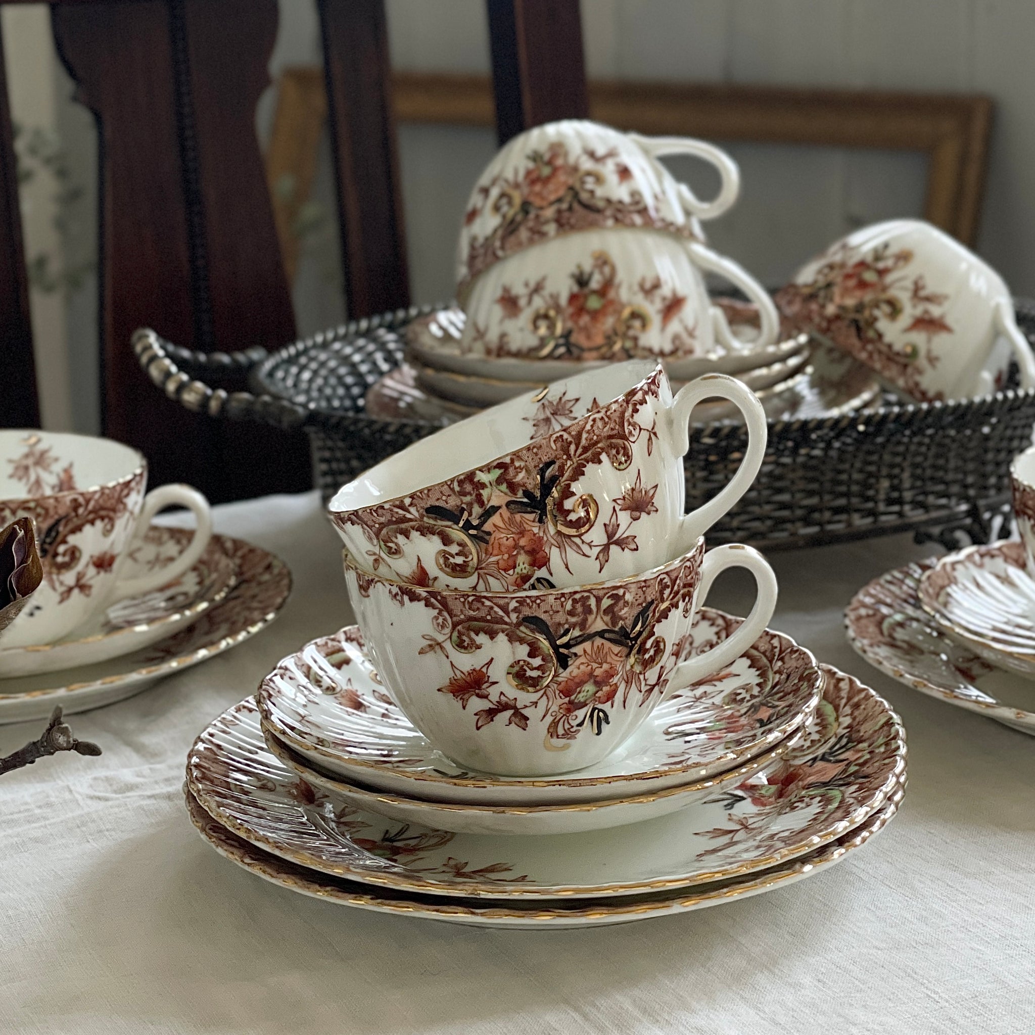 アンティーク/ 銅製キャニスター /セット/ イギリス アンティーク