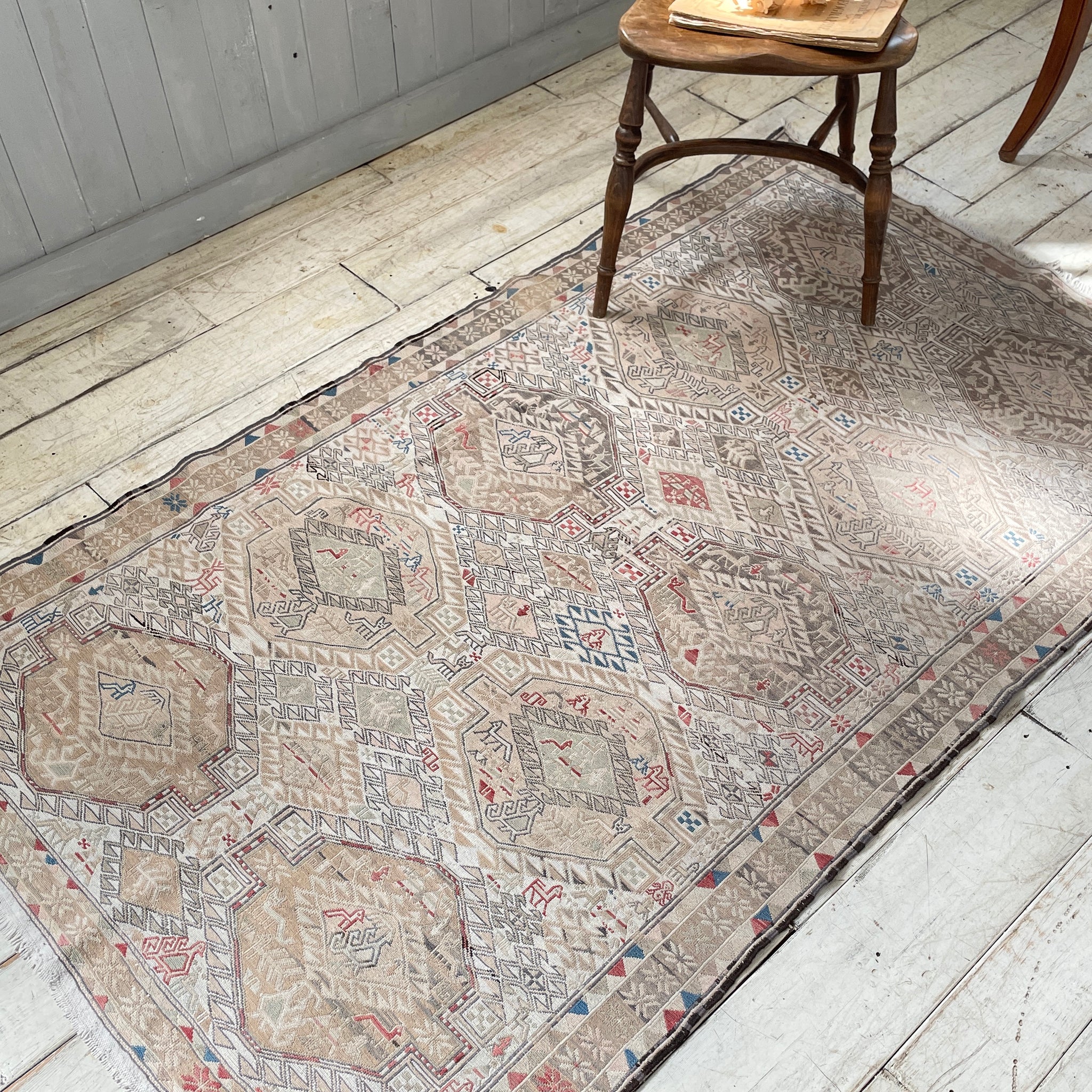 1990年代イランのスマック織りオールドキリム（214×123ccm