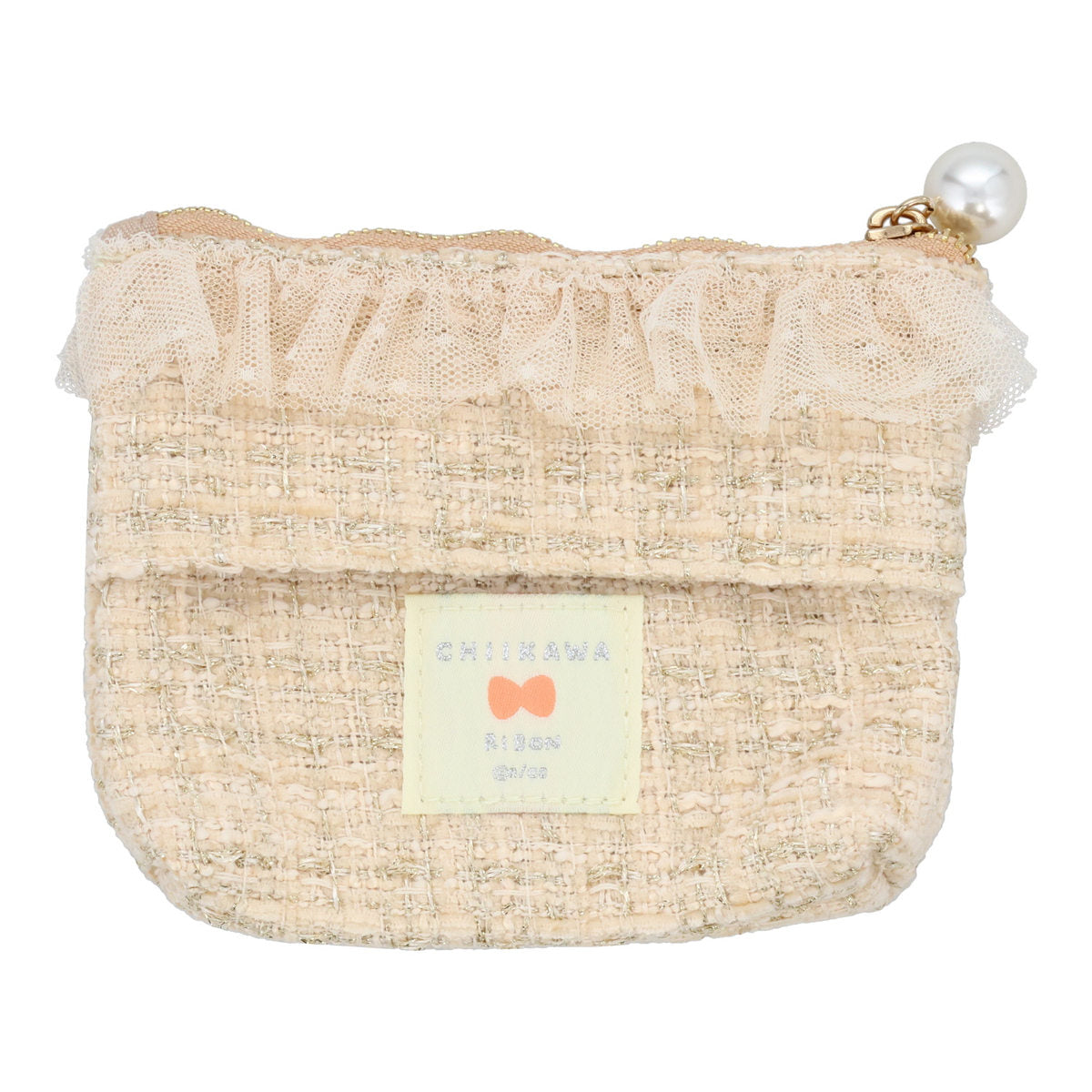 ちいかわ ツイードティッシュポーチ（うさぎリボン） | ちいかわ