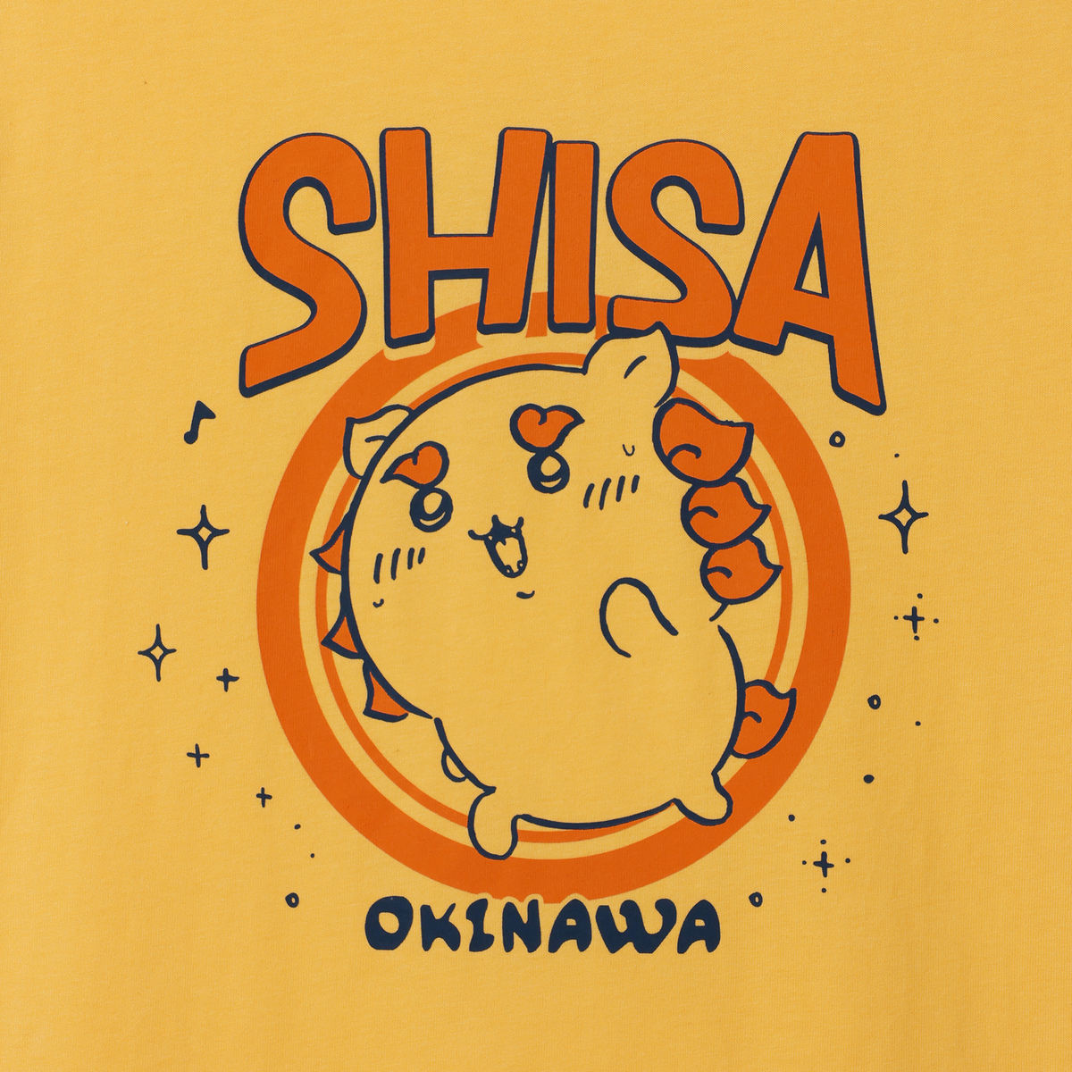 ちいかわ シーサーのおみやげやさん Tシャツ 全速力 イエロー | ちい