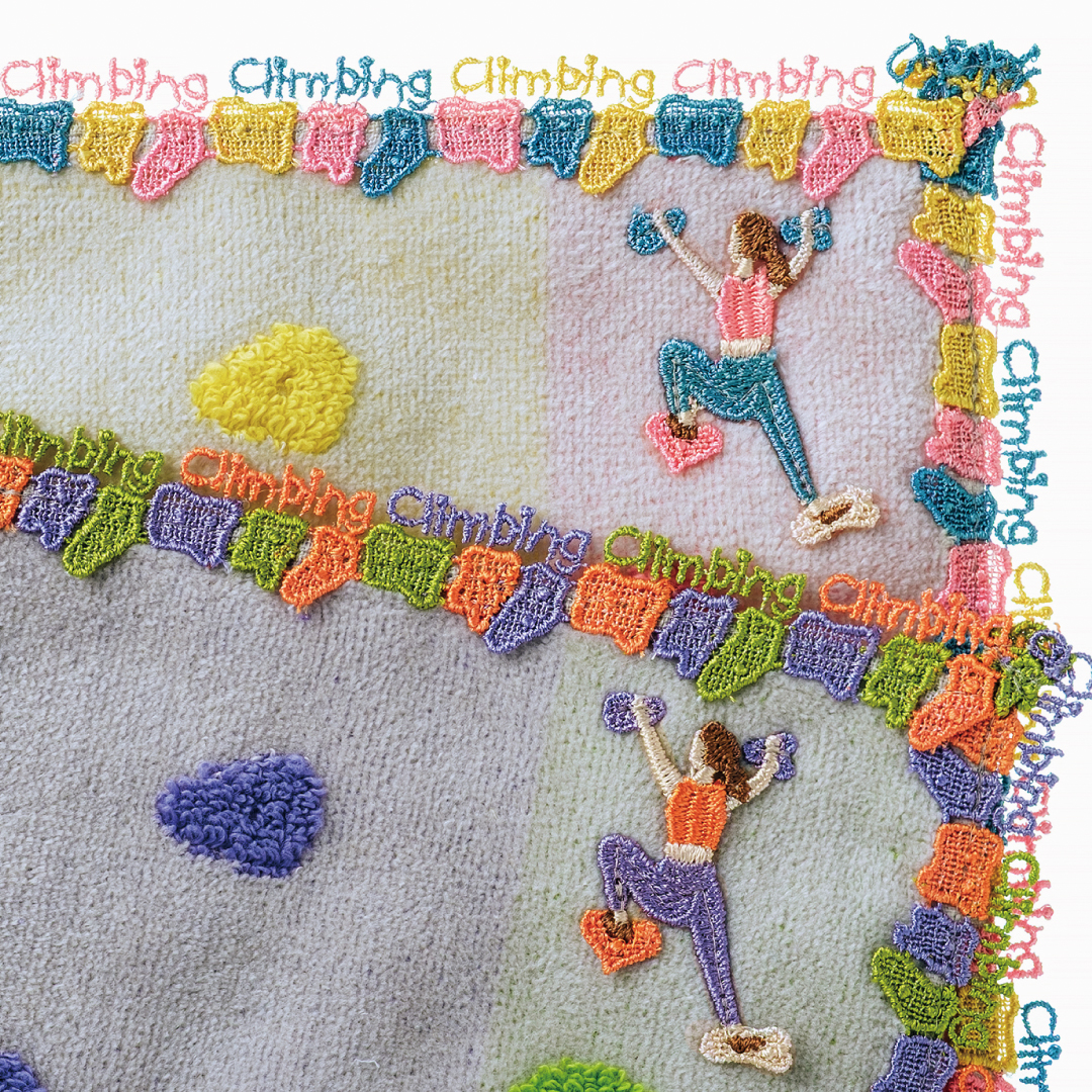 シーズンタオルハンカチ/ボルダリング（ピンクMIX） | 横浜元町 近沢