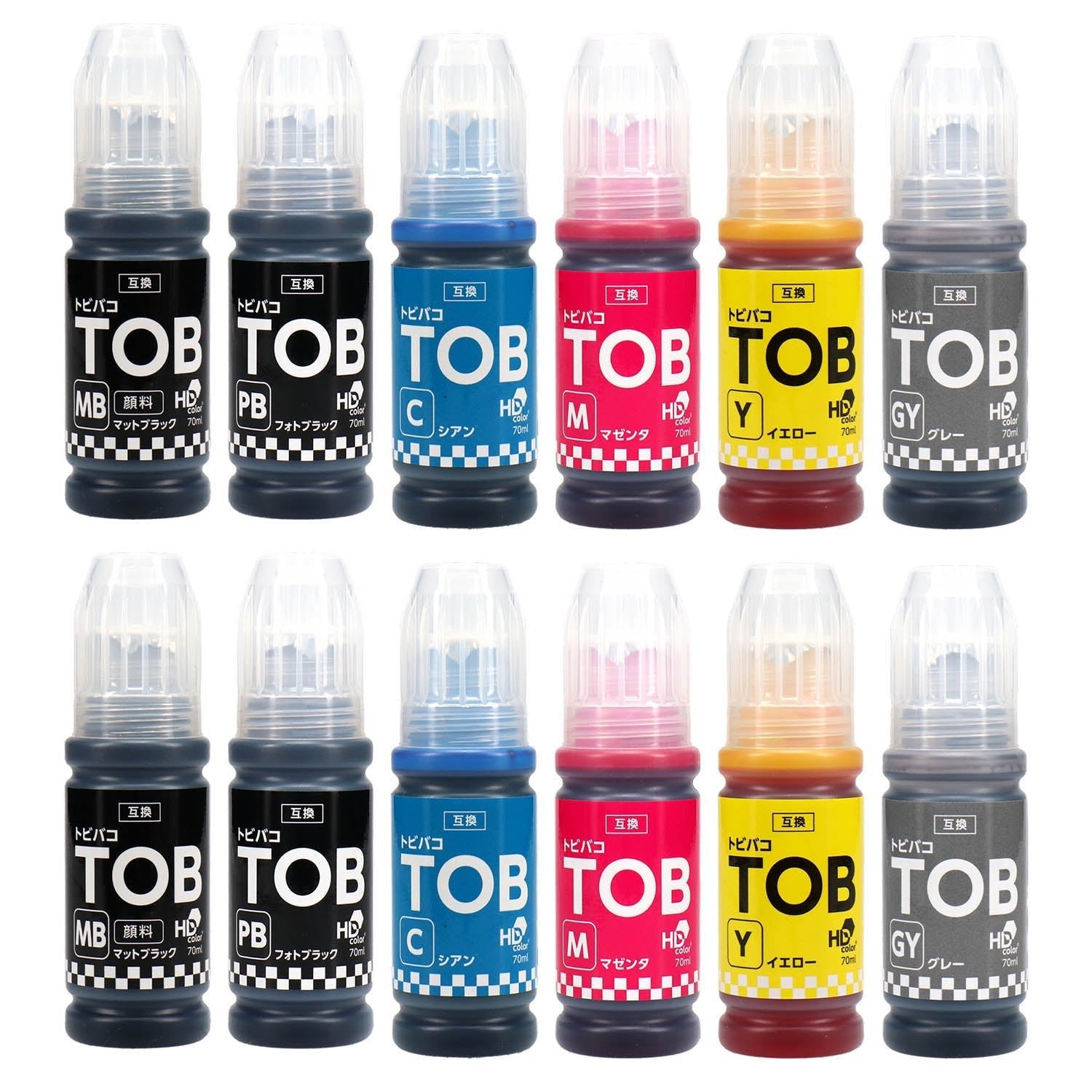 エプソン用 TOB (トビバコ) 互換インクボトル 6色セット – インクの