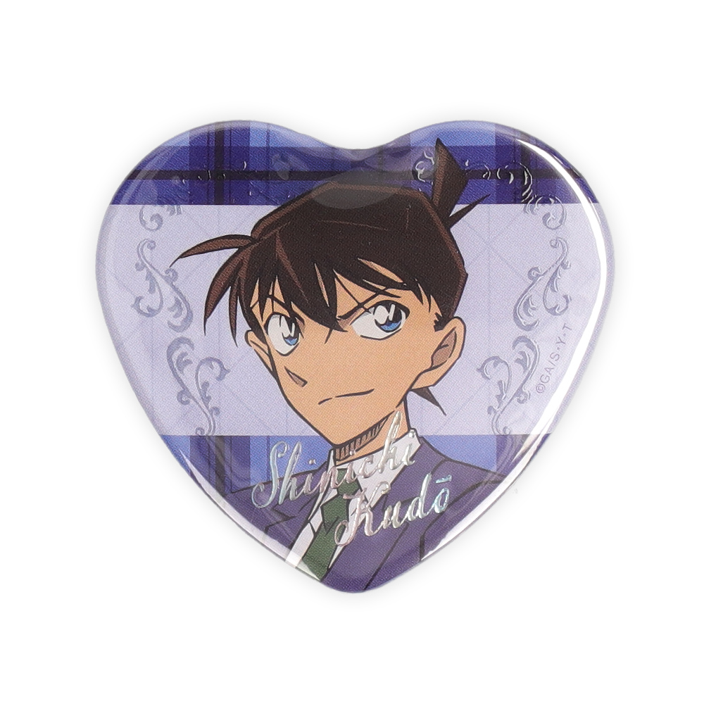 名探偵コナンプラザ ジュエリーハート缶バッジ 工藤新一