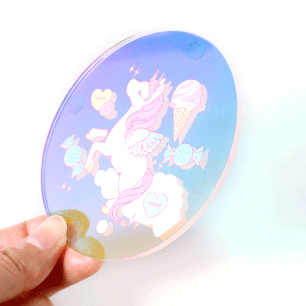 オーロラアクリルコースター丸型｜1枚から | コースターの達人