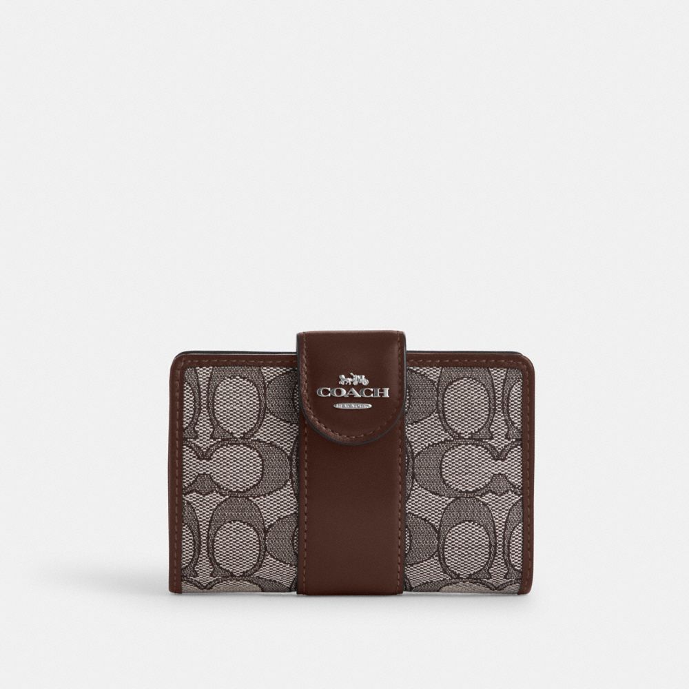 COACH® PT | Medium Corner Zip Wallet In Signature Jacquard
