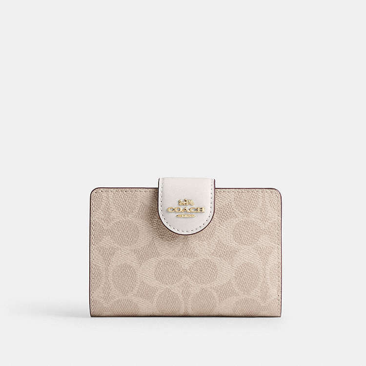 COACH® Outlet | Medium Corner Zip Wallet In Signature Canvas