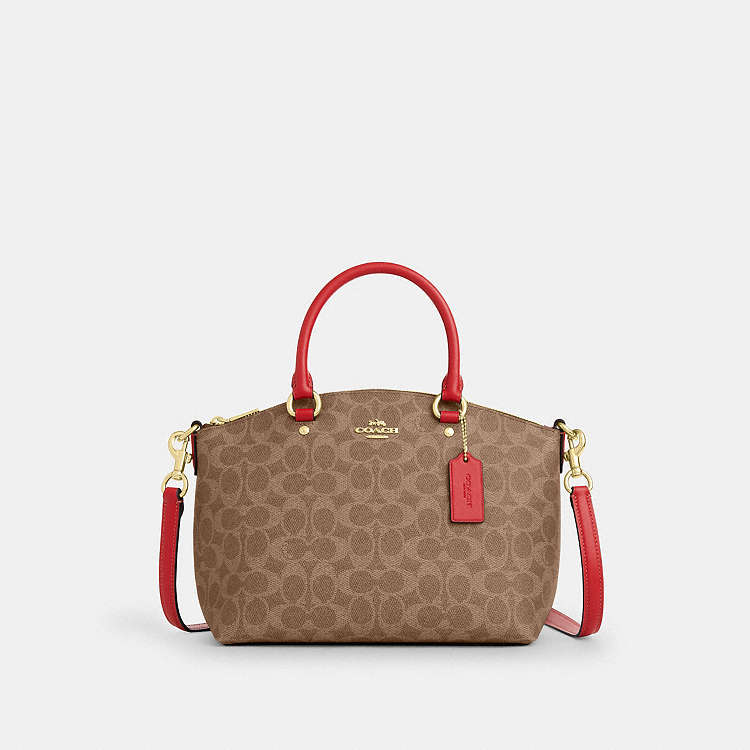 COACH® Outlet | Sadie Satchel Bag In Signature Canvas