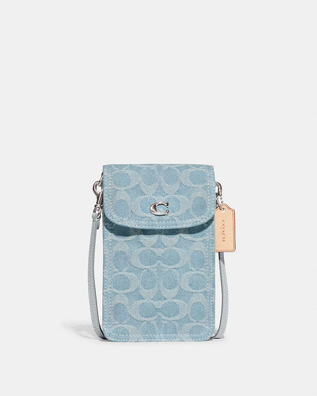 公式】COACH – コーチ | フォーン クロスボディ・シグネチャー デニム