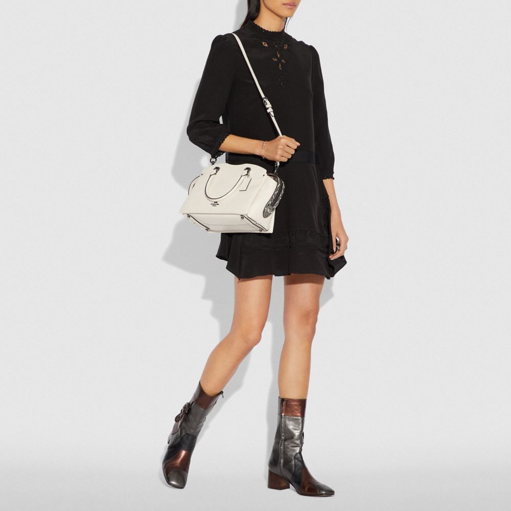 COACH® Outlet | Coach Drew Satchel With Snakeskin Detail