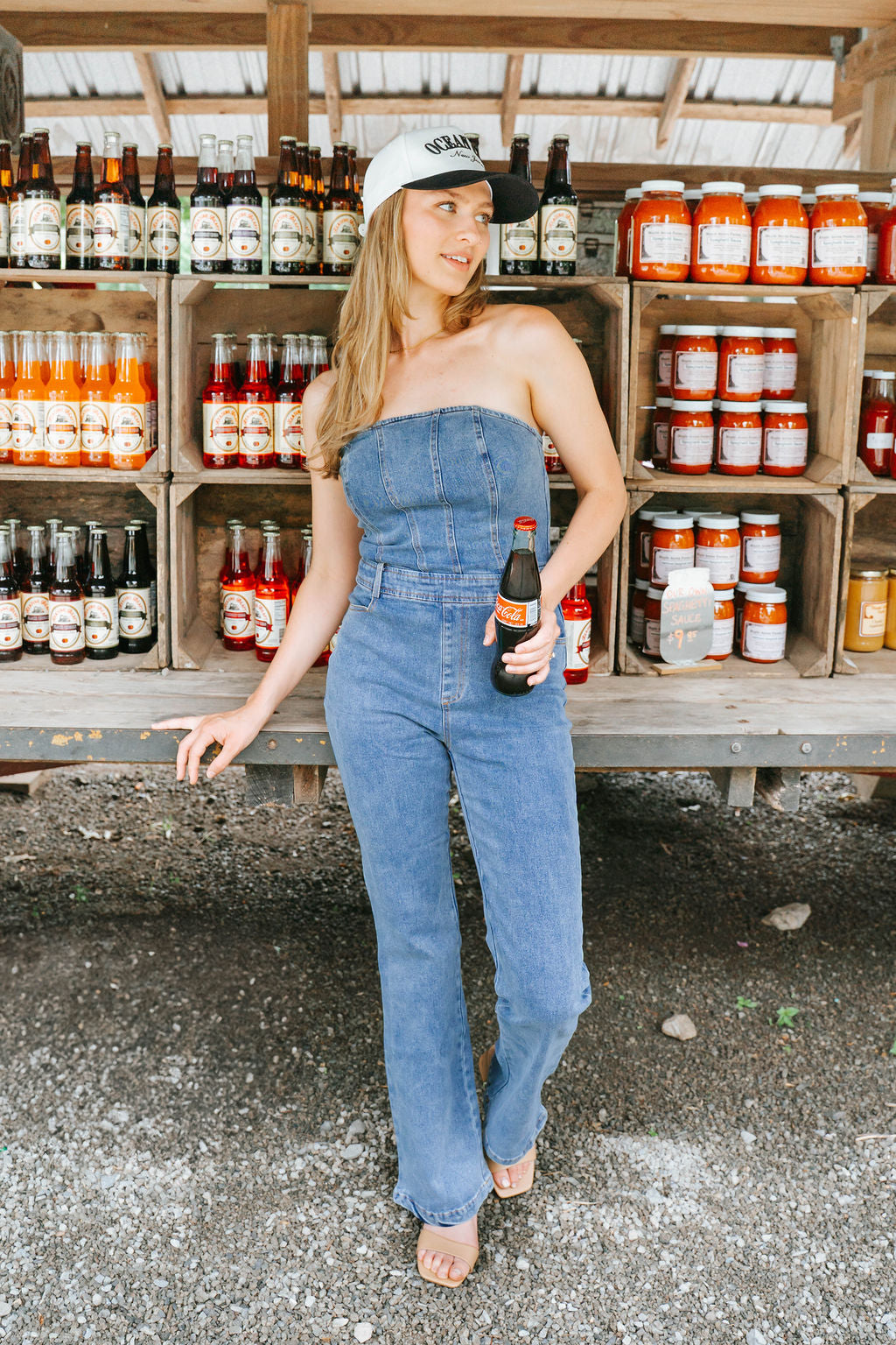 Amaya Strapless Denim Jumpsuit – Coco & Coast