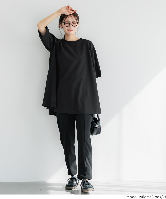 エンボスAライン5分袖チュニック レディース メール便不可 coca コカ