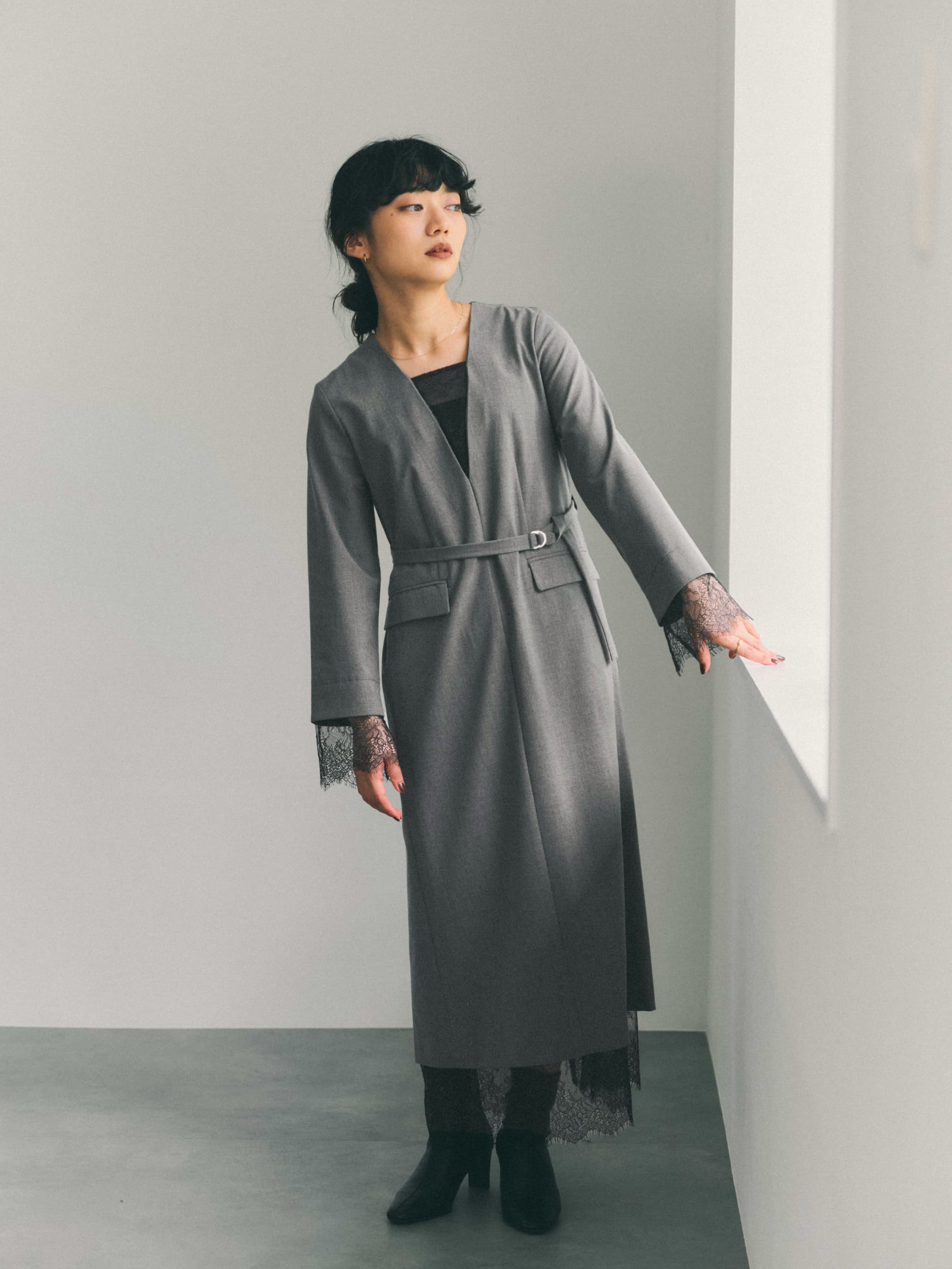 レースドッキングキャミセットワンピース | 小柄・低身長女性向け