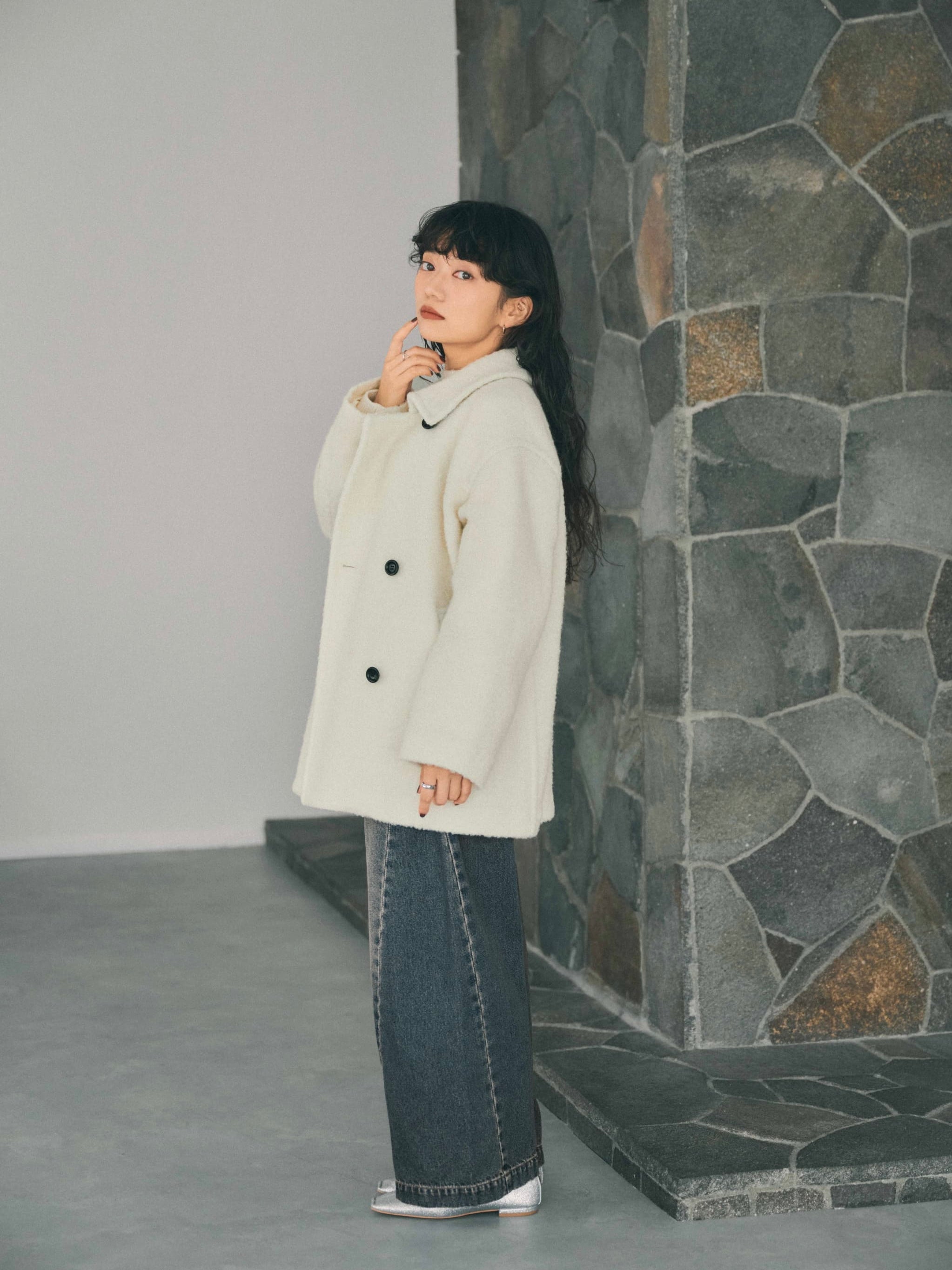 ウールループダブルコート | 小柄・低身長女性向けファッション通販