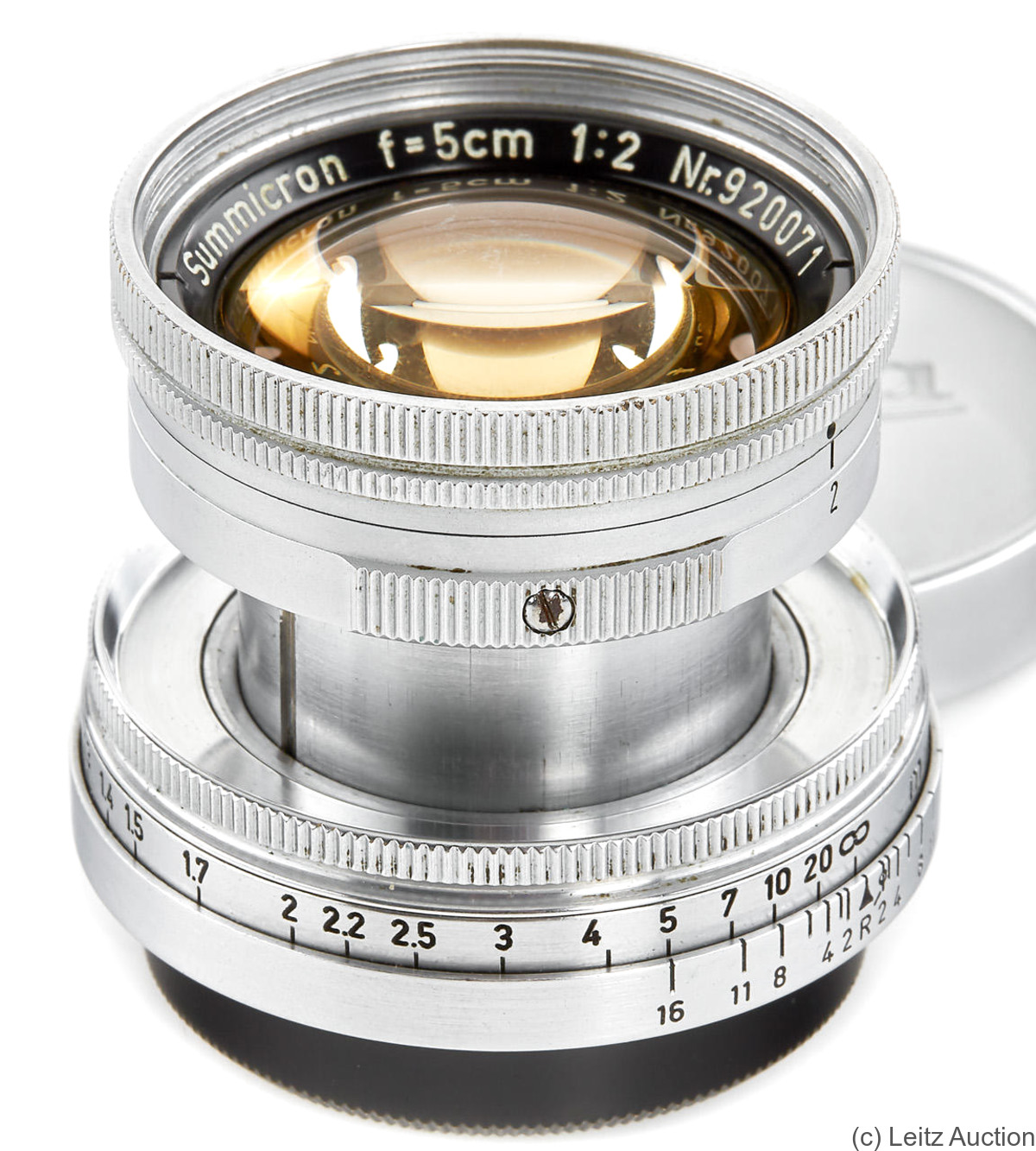 Leitz: 50mm (5cm) f2 Summicron (SM, collapsible, Thorium) Lens