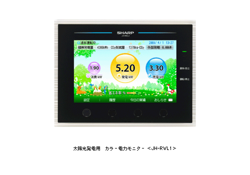 新品 シャープ (SHARP)電力見える化システム JH-RTP2 太陽光発電 特長