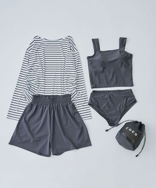 5点セット】ボーダープルオーバー スイムウェア