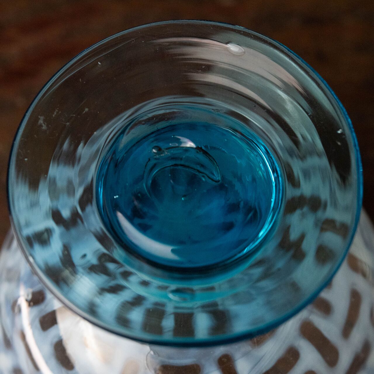 ガラス :: 籠目文 水色脚 碗型 氷コップ | COTTOU.JP 骨董の通販