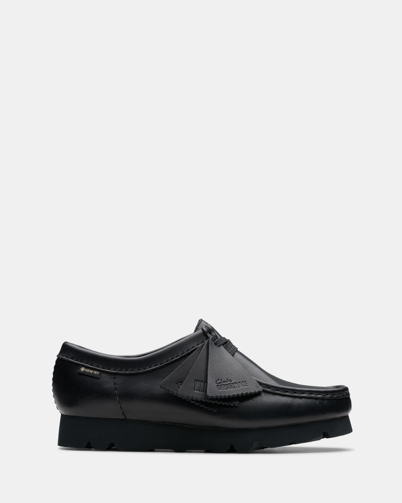 Wallabee Gore-Tex (w) Black/Black Leather – Clarks