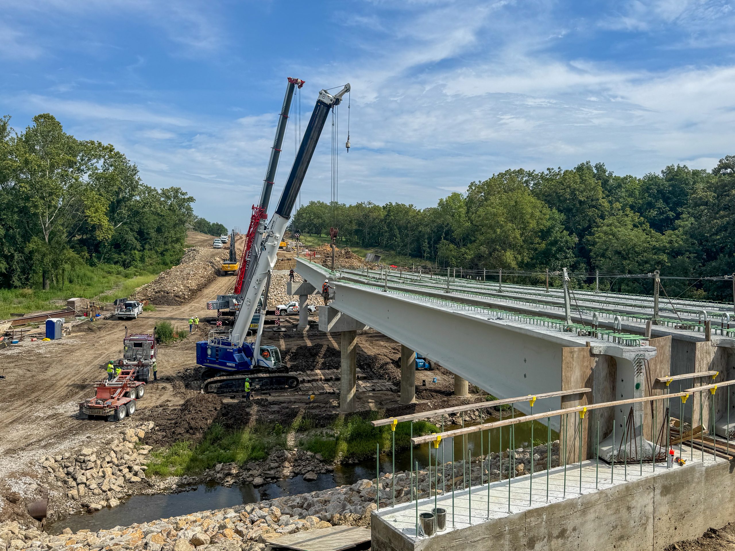 Project Update: Girders Set for Wolf Creek Bridge on Quivira Road