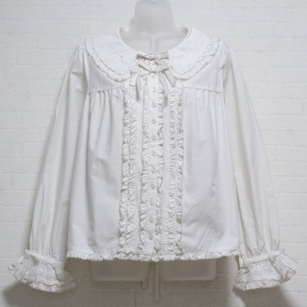 白レース&フリルブラウス - ピンクハウス通販｜リサイクルブティック