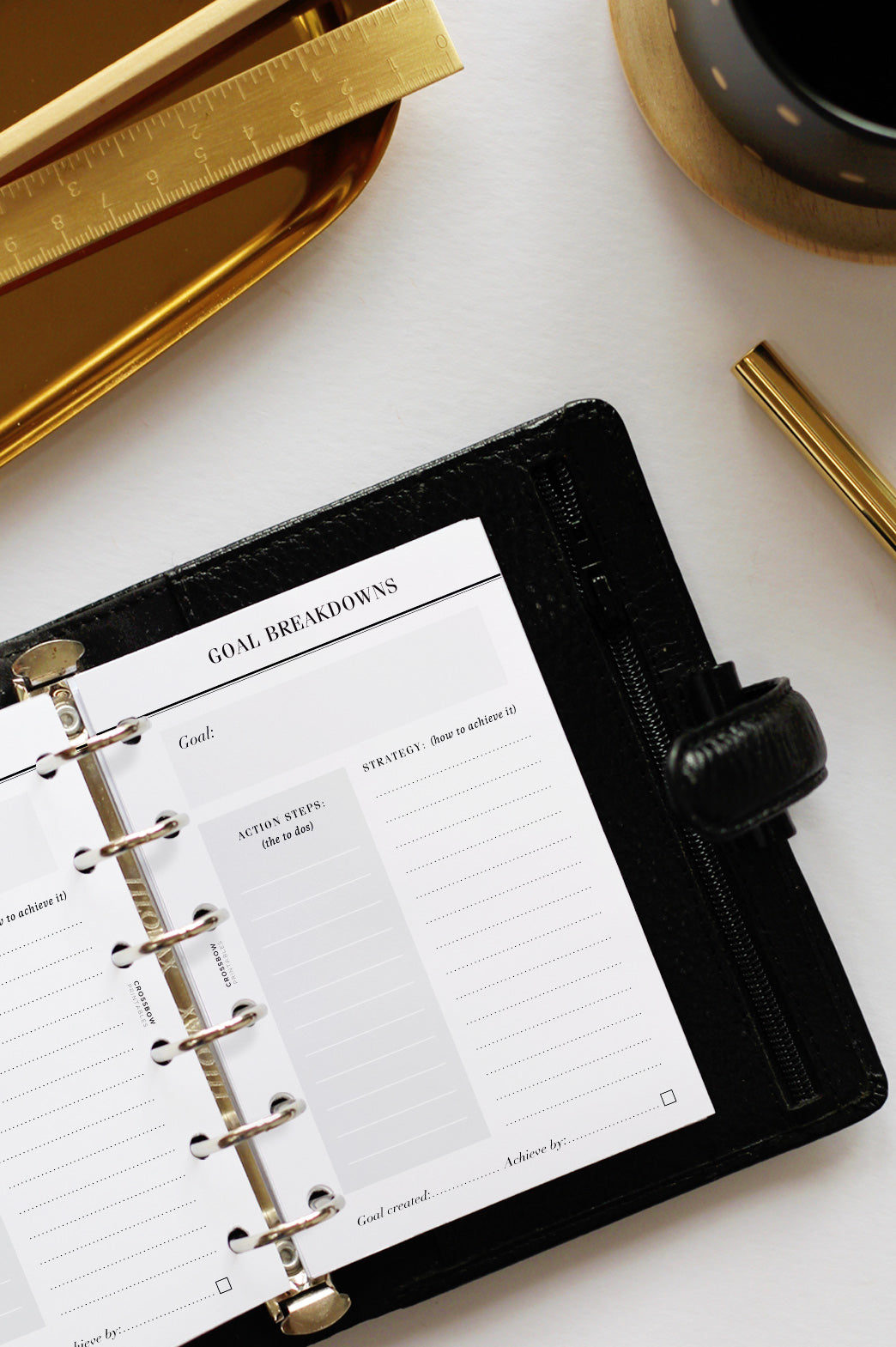 Goal Planner: LV PM Agenda Inserts – Crossbow Planner Co.