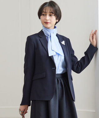 セットアップ対応/洗える】トリアセダブルジョーゼット テーラード