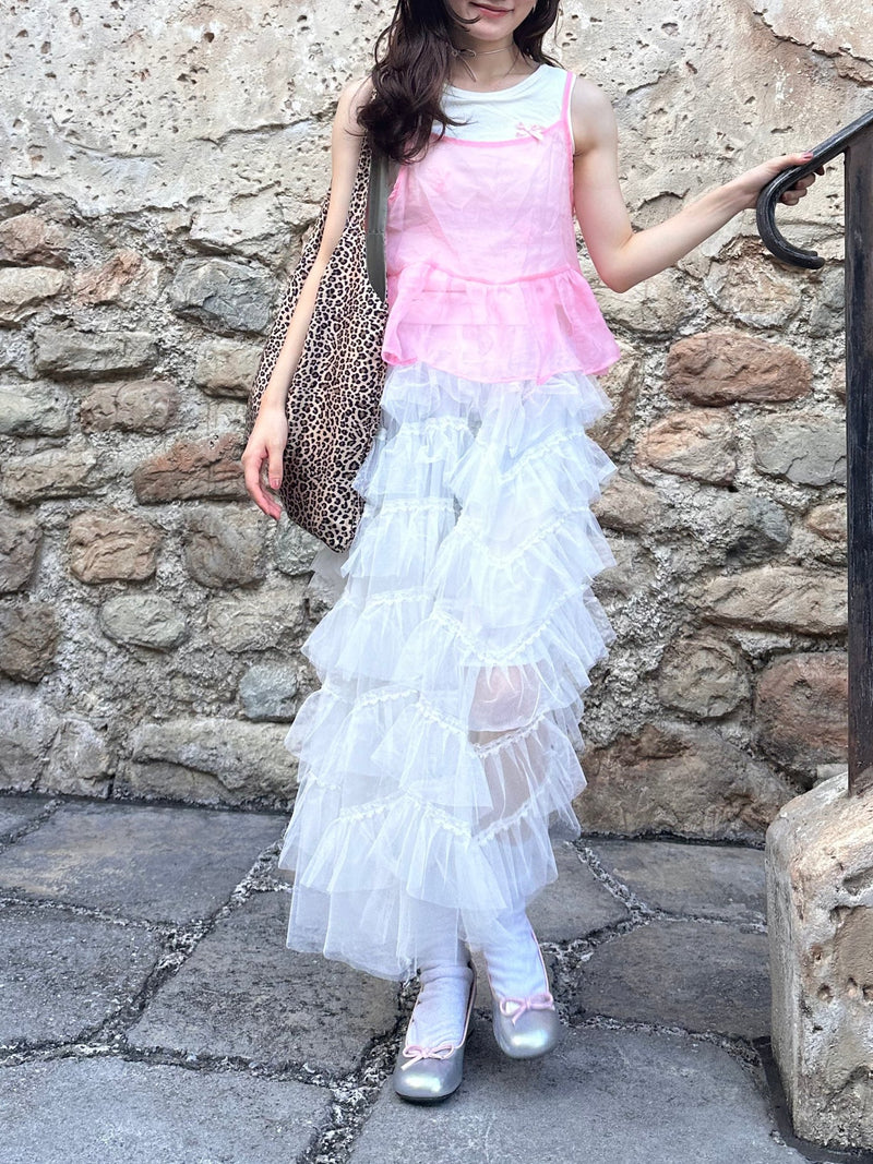 ピンクシアーリボンビスチェ DPA43407 – CRAMMY