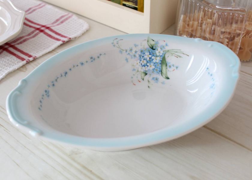 イマン クラリス 陶器 レトロカレー皿 － フレンチカントリーのバラ柄