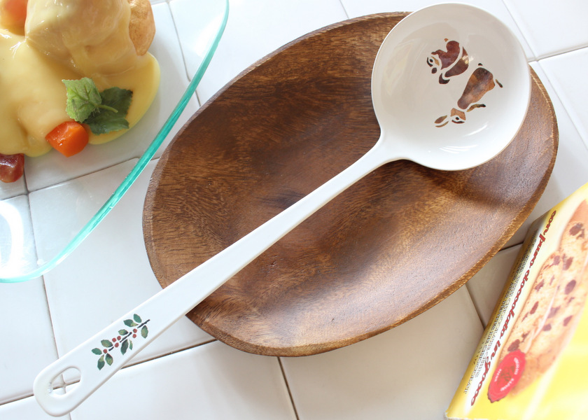 マニー レコルト ホーロー レードル － フレンチカントリーのバラ柄