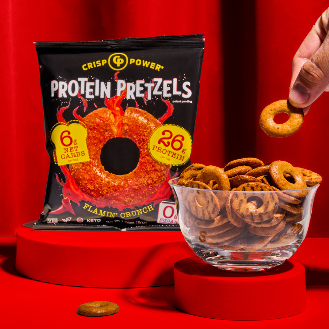 Flamin' Crunch - Protein Pretzels – Crisp Power