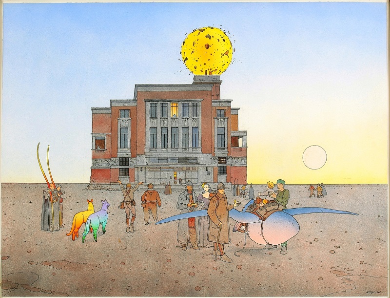 メビウス（ジャン・ジロー） デジタルペンシル，インク，水彩 サイン