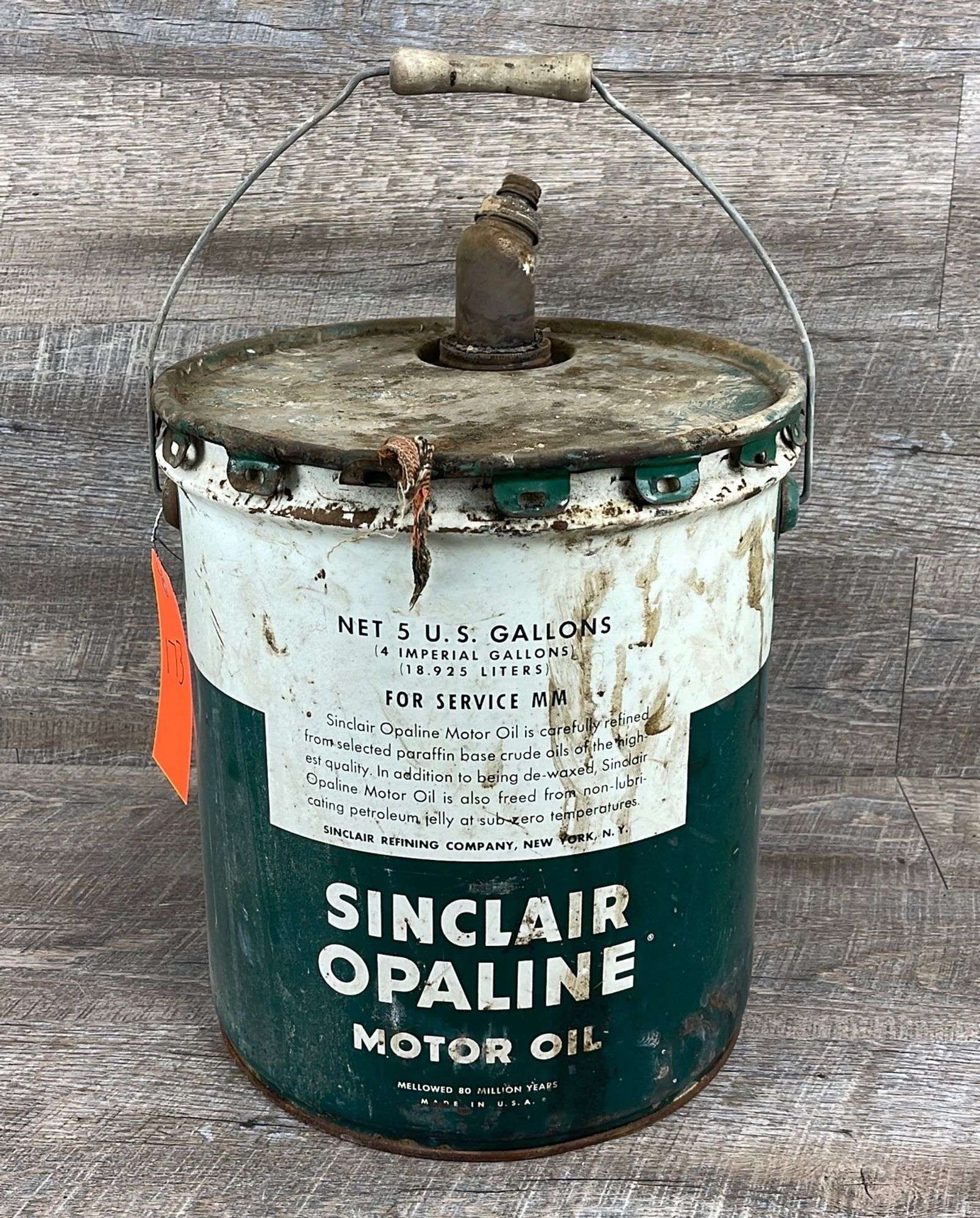 USA VINTAGE Sinclair 1960s 5ガロン缶 Vintage Sinclair 5 gallon oil