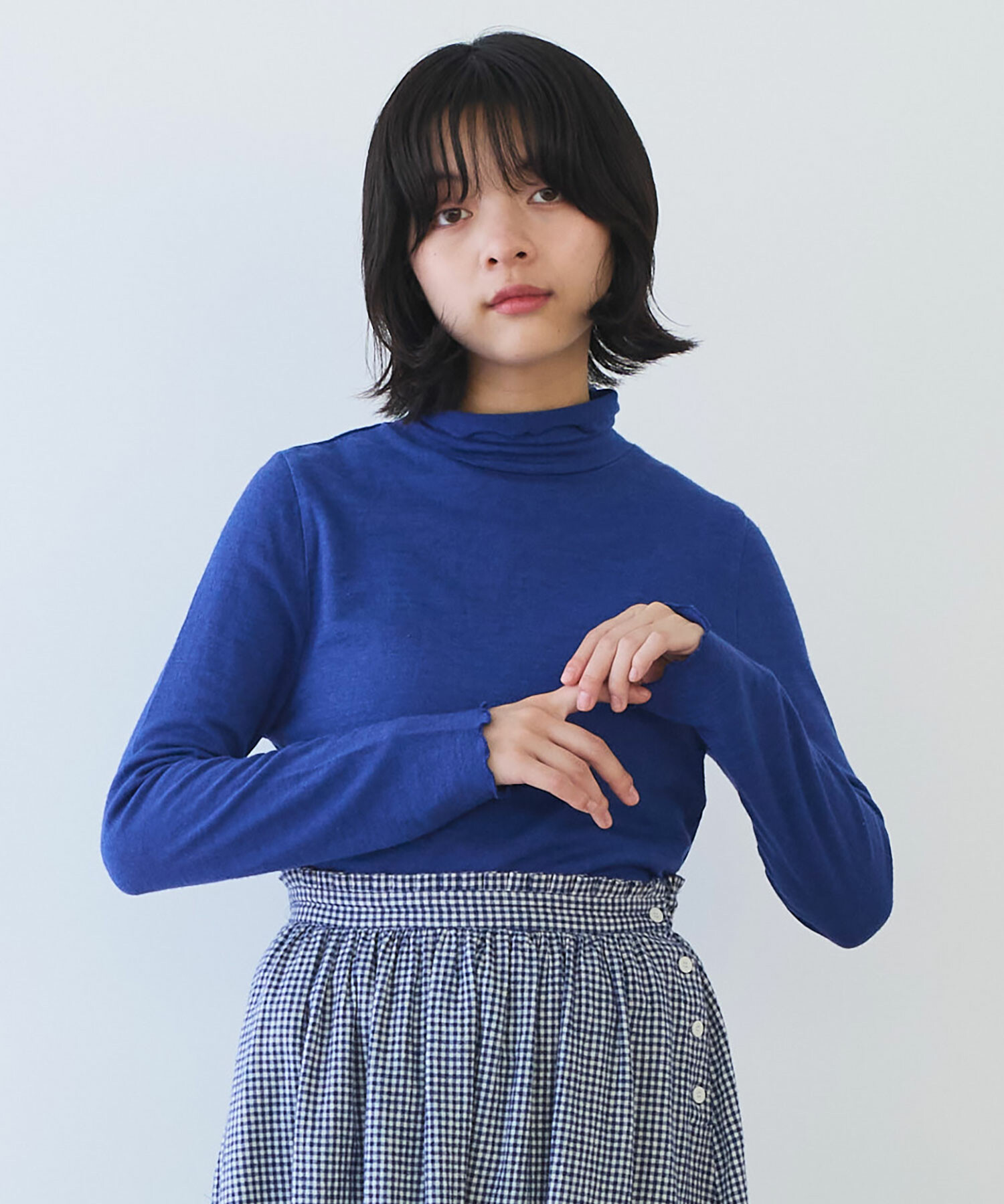 AMBIDEX Store △ウール / シルク 製品染め タートルプルオーバー(F